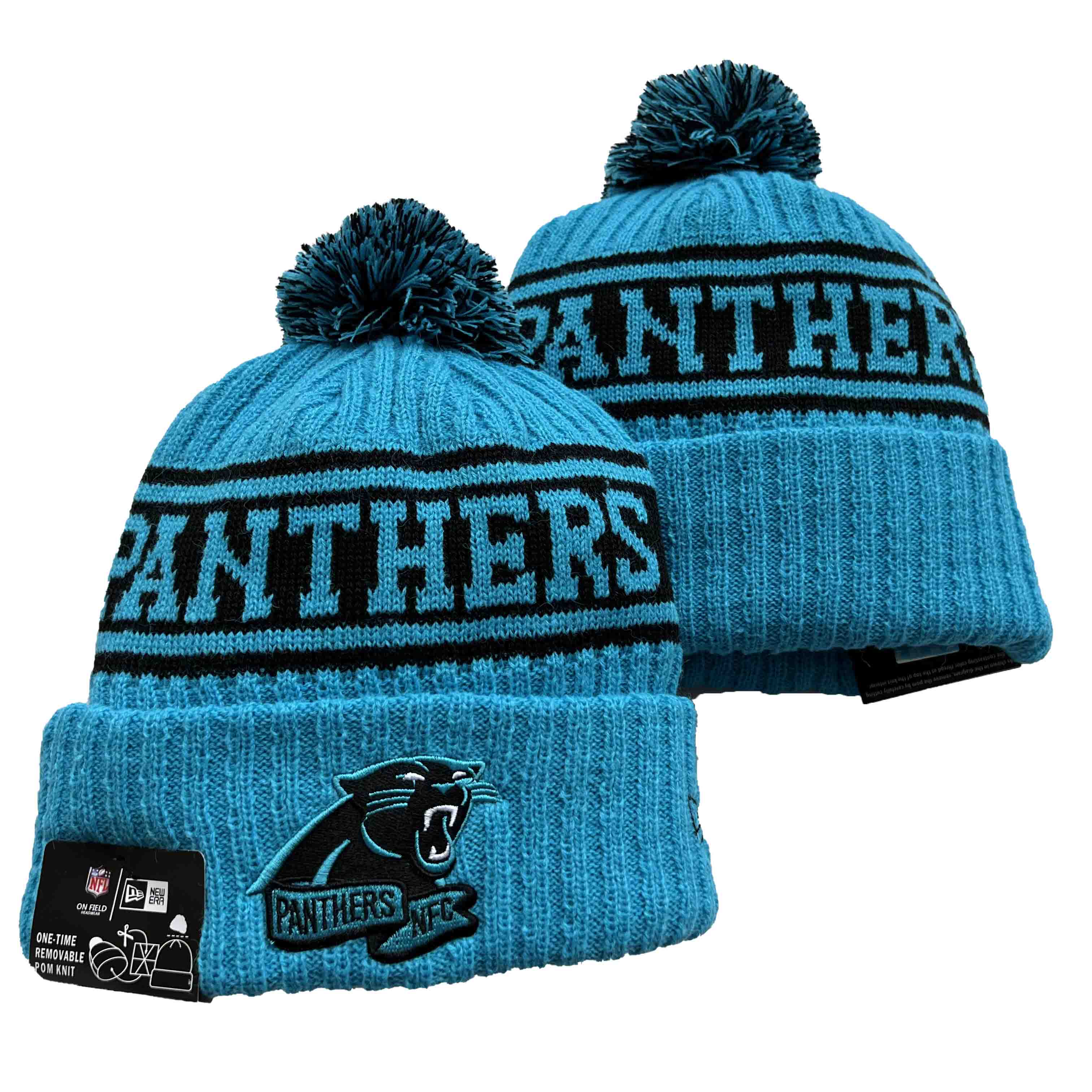 Carolina Panthers knit Hats 046